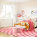 Mainstays Kids Daisy Plush Storage Ottoman, Pink
