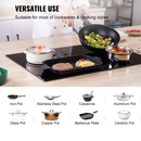 VEVOR Built in Electric Stove Top, 23.2 x 20.5 inch 4 Burners, 220-240V 60Hz Glass Radiant Cooktop with Sensor Touch Control