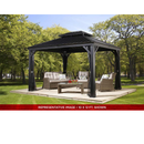 Messina Hardtop Gazebo, 10 ft. x 14 ft. Gray
