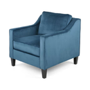 Noble House Milo Velvet Club Chair, Blue set of 2