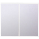 RELIABILT 60-in x 80-in White Flush Mirrored glass Prefinished Steel Bypass Sliding Closet Doors