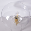 Urban Shop Novelty Glass Mushroom Lamp, Off-White Matte, 12" H, Plug-in Clear