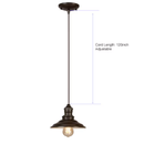 allen + roth Hainsbrook 1 -Light Aged bronze Industrial Metal Cone Mini Hanging Pendant Light