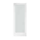EightDoors 24-in x 80-in White primed 1-panel Frosted glass Smooth Solid core Primed Interior Slab Door