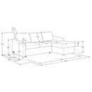 Coddle Cameron Convertible Sofa with Reversible Chaise and Storage, Beige