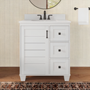 allen + roth Rigsby 30-in White Undermount Single Sink White Engineered Marble Top (Fully Assembled)