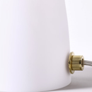 Urban Shop Novelty Glass Mushroom Lamp, Off-White Matte, 12" H, Plug-in white