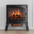 Matte Black Metal Flat Wall Infrared Quartz Electric Stove with Thermostat