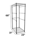 SafeRacks Storage Bin Rack, 5 Tote Capacity, NSF Certified with 2 bins Included