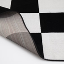 Mainstays 5 ft x 7 ft Black and White Checkered Indoor Area Rug