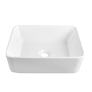 DeerValley Liberty Ceramic 15.94-in Vessel Rectangular Modern White Bathroom Sink