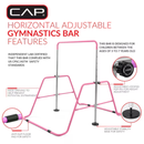 CAP Adjustable Height Horizontal Gymnastics Bar for Kids, Pink