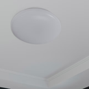 Utilitech 19-in White Indoor 1 -Light LED Tunable White Flush Mount Light with Plastic Shade