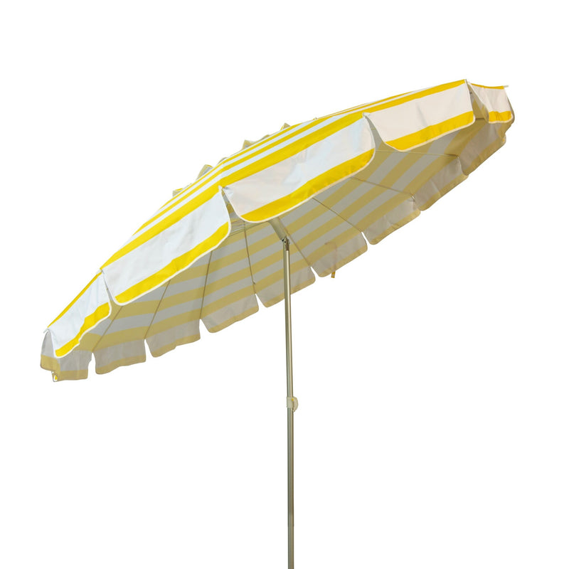 Destination Gear, 6ft. Yellow White Stripe Umbrella