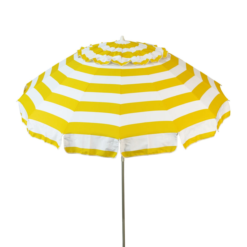 Destination Gear, 6ft. Yellow White Stripe Umbrella