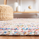 SAFAVIEH Cape Cod Miah Geometric Area Rug, Beige/Multi, 3' x 5' Oval