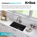 Kraus Quarza Undermount 31.5-in x 17-in Granite Single bowl Kitchen Sink