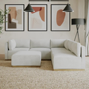 Henredon Murphy Fabric Modular Sectional with Ottoman