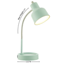 Mainstays LED Desk Lamp with Catch-All Base & AC Outlet, Matte Mint Green