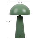 Better Homes & Gardens Rechargeable LED Portable Table Lamp, 9.5 in, Green Dome, Dimmable Touch Sensor