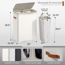 2-Compartment Laundry Basket with Removable Laundry Bag
