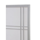 Roundhill Furniture Seto 4 -Panel Silver Fabric Folding Contemporary/Modern Style Room Divider