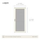 Larson Midview Storm Door, White, 36” x 80-81”, Reversible Universal Installation,