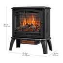 Matte Black Metal Flat Wall Infrared Quartz Electric Stove with Thermostat