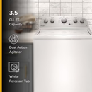 Whirlpool Deep Water Wash High Efficiency Agitator Small ( 3.5-cu ft ) Top-Load Washer ( White )