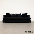 Modern Black Custom Sofa with Steel Block Legs – 90” Wide Contemporary