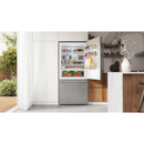 Bosch 100 Series Freestanding Bottom Freezer Refrigerator Brushed steel