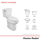 American Standard Mainstream White Elongated Chair height 12-in Rough-In WaterSense 1.28 GPF Soft Close 2-piece Toilet
