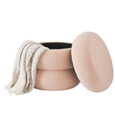 Mainstays Boucle Cloud Storage Ottoman, pink