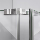 DreamLine Prism Brushed Nickel 34-1/8-in W x 72-in H Frameless Neo Angle Pivot Shower door