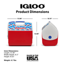 Igloo 16 QT Playmate Elite Ice Chest Cooler, 30 Can Capacity, Popsicle