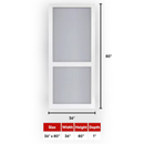 Screen Tight Vinylcraft Universal reversible 36-in W x 80-in H x 1-in T White Single Hinged Vinyl Screen door