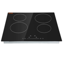 VEVOR Built in Electric Stove Top, 23.2 x 20.5 inch 4 Burners, 220-240V 60Hz Glass Radiant Cooktop with Sensor Touch Control