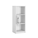 Mainstays Ardent 3-Tier Storage Tower with 1 Door and 2 Open Shelves, White