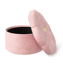Mainstays Kids Daisy Plush Storage Ottoman, Pink