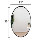 Clavie Bathroom Mirrors Wall Mirrors Accent Mirrors 22-in W x 30.0-in H Oval Black Framed Wall Mirror