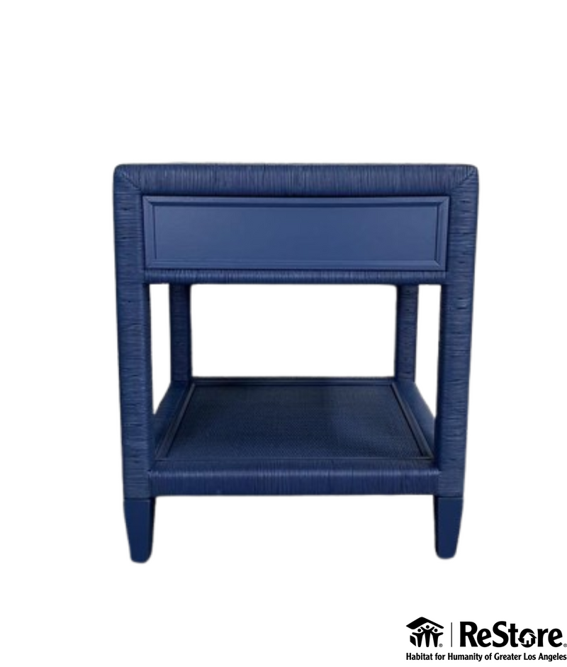 Birch Lane Monterey 1 - Drawer Wicker Nightstand Royal Blue