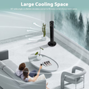 Antarctic Star 36 inch 3 Speeds 4 Modes Tower Fan Portable Floor Fans in Black