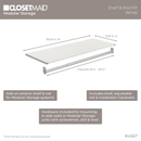 White Modular Storage Shelf and Hang Rod Kit Wood Closet System