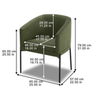 Better Homes & Gardens Wyatt Velvet Dining Chairs, Olive, Set of 2