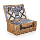 Picnic Time Belmont Picnic Basket , Navy Blue & White Stripe