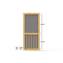 Screen Tight 5 Bar Universal reversible 36-in W x 80-in H x 1-in T Natural Single Hinged Wood Screen door