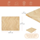 Beautiful 14-Piece Black & Gold Knife Block Set with 11x14 Herringbone Wood Cutting Board by Drew Barrymore