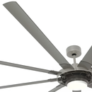 Fanimation Studio Collection Slinger v2 72-in Brushed Nickel LED Covered Outdoor Ceiling Fan