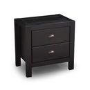 Grain Wood Furniture Montauk 2-Drawer Nightstand, Farmhouse Black