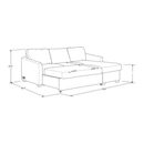 Coddle Cameron Convertible Sofa with Reversible Chaise and Storage, Beige